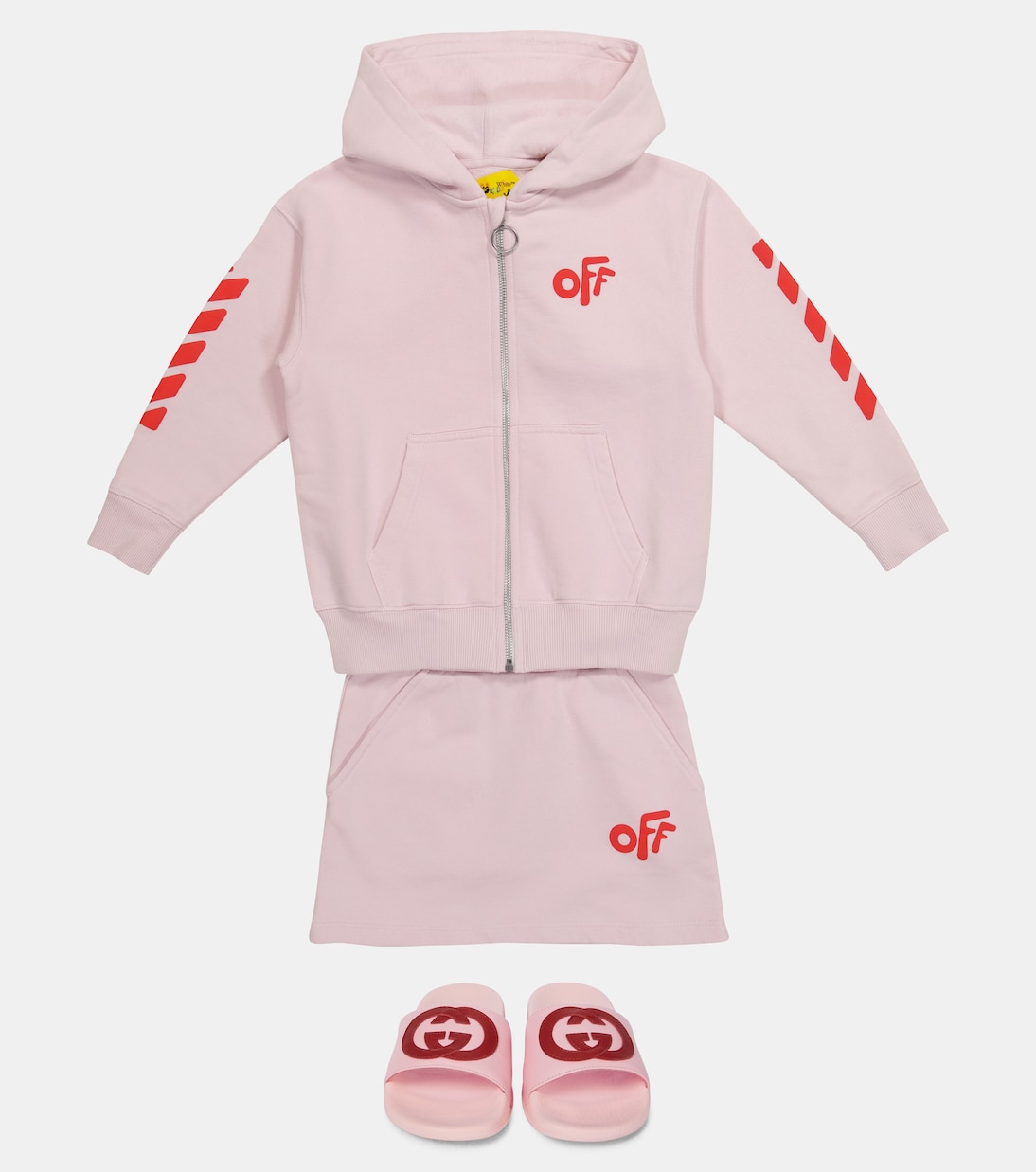 Logo cotton skirt | Off-White Kids