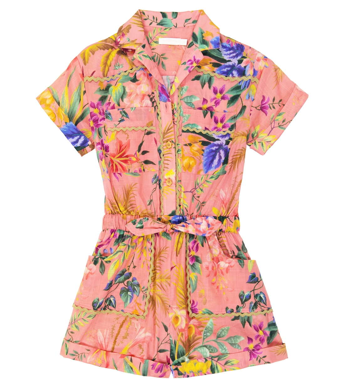 Tropicana floral cotton playsuit | Zimmermann Kids