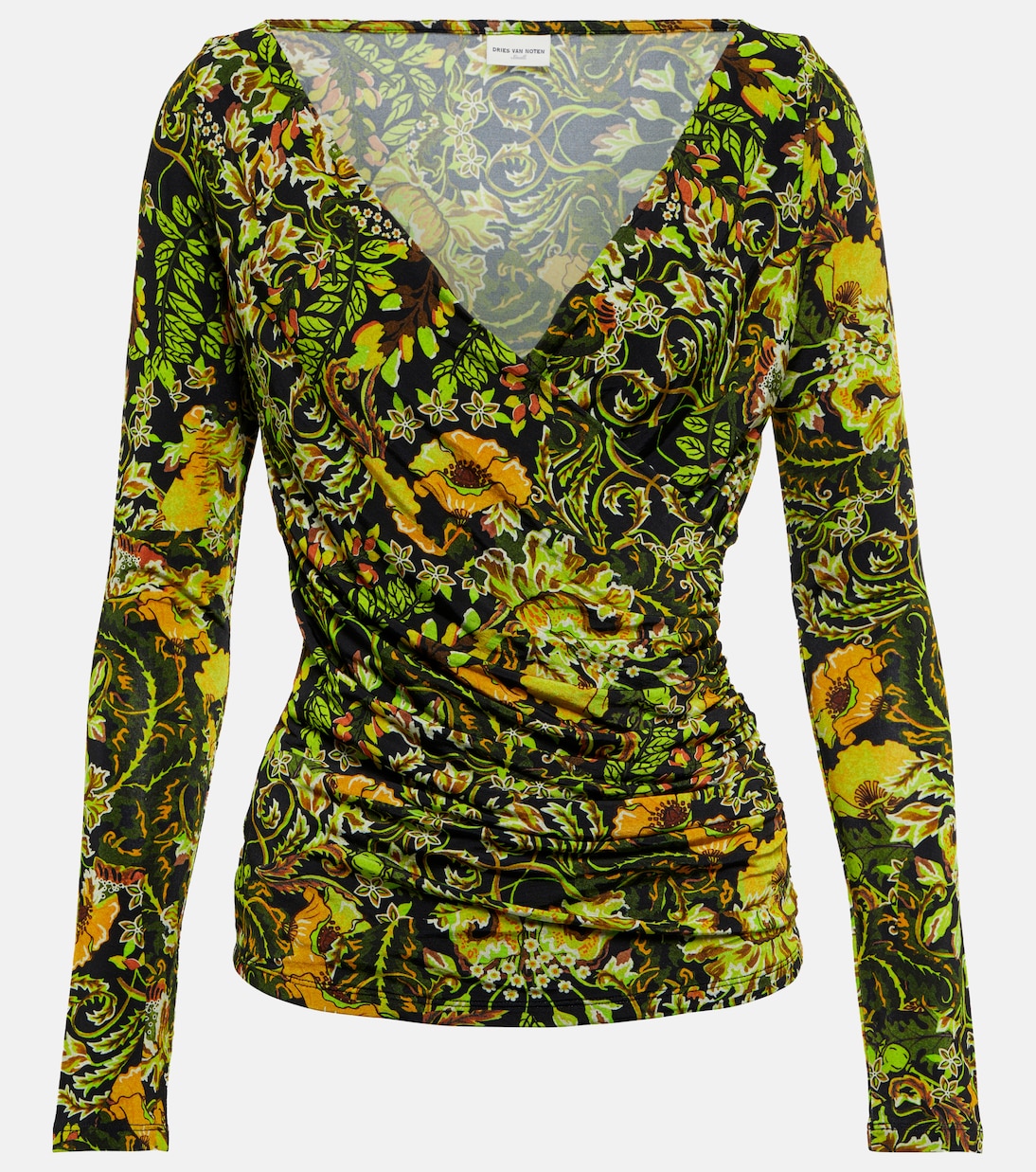 Top in jersey con stampa floreale | Dries Van Noten
