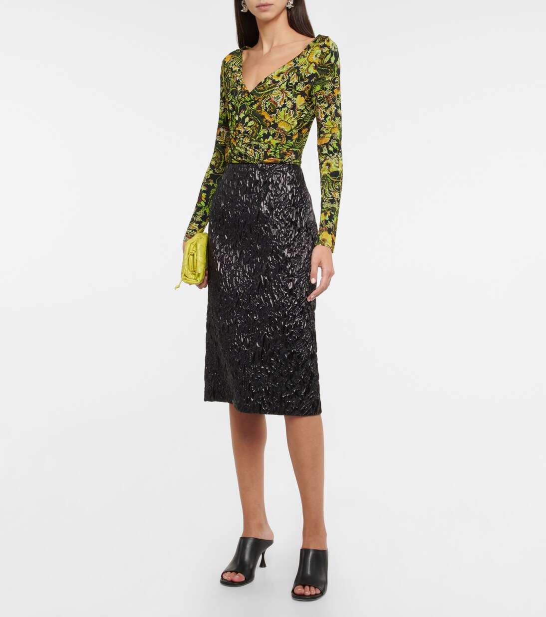 Top in jersey con stampa floreale | Dries Van Noten
