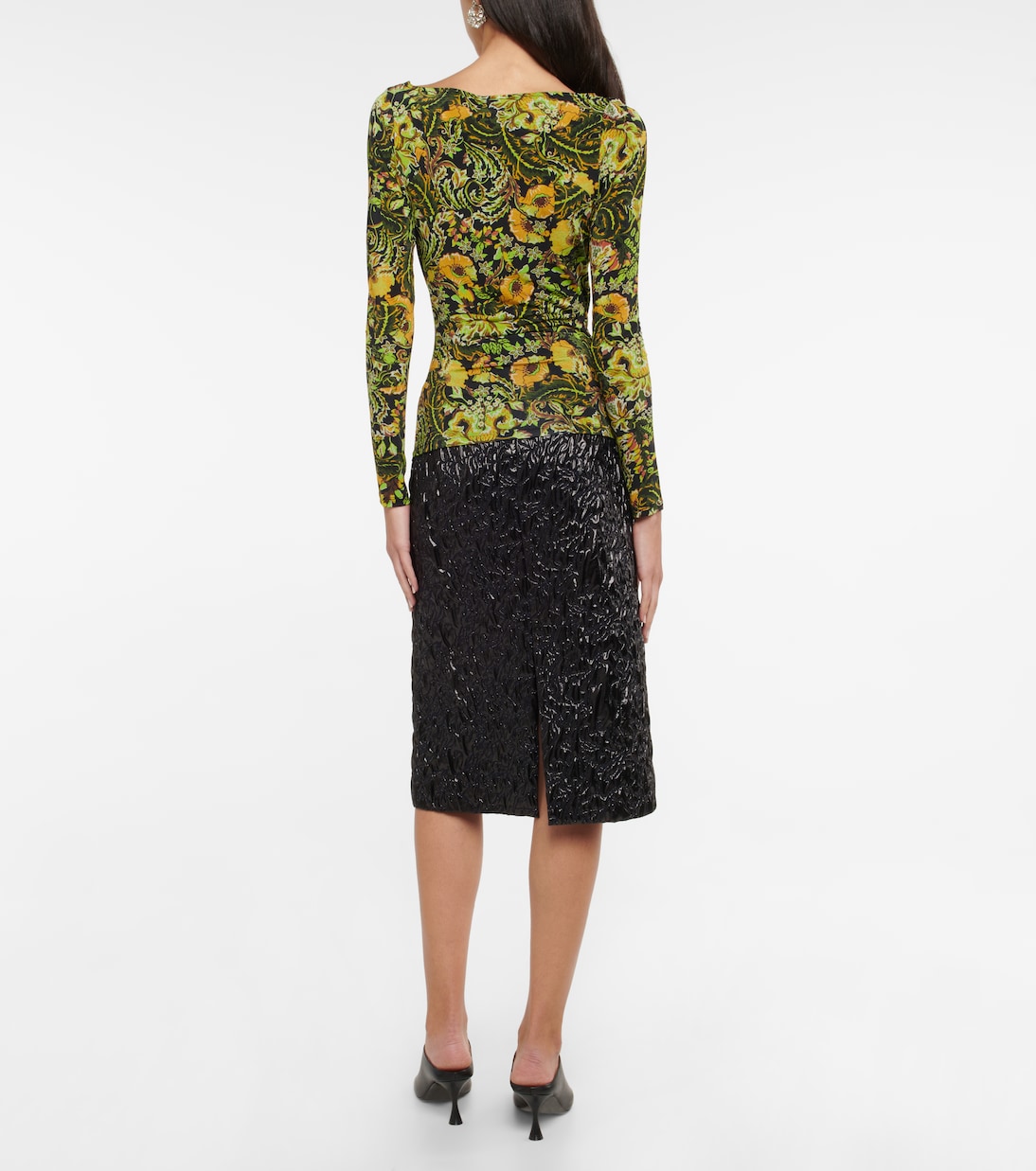 Top in jersey con stampa floreale | Dries Van Noten