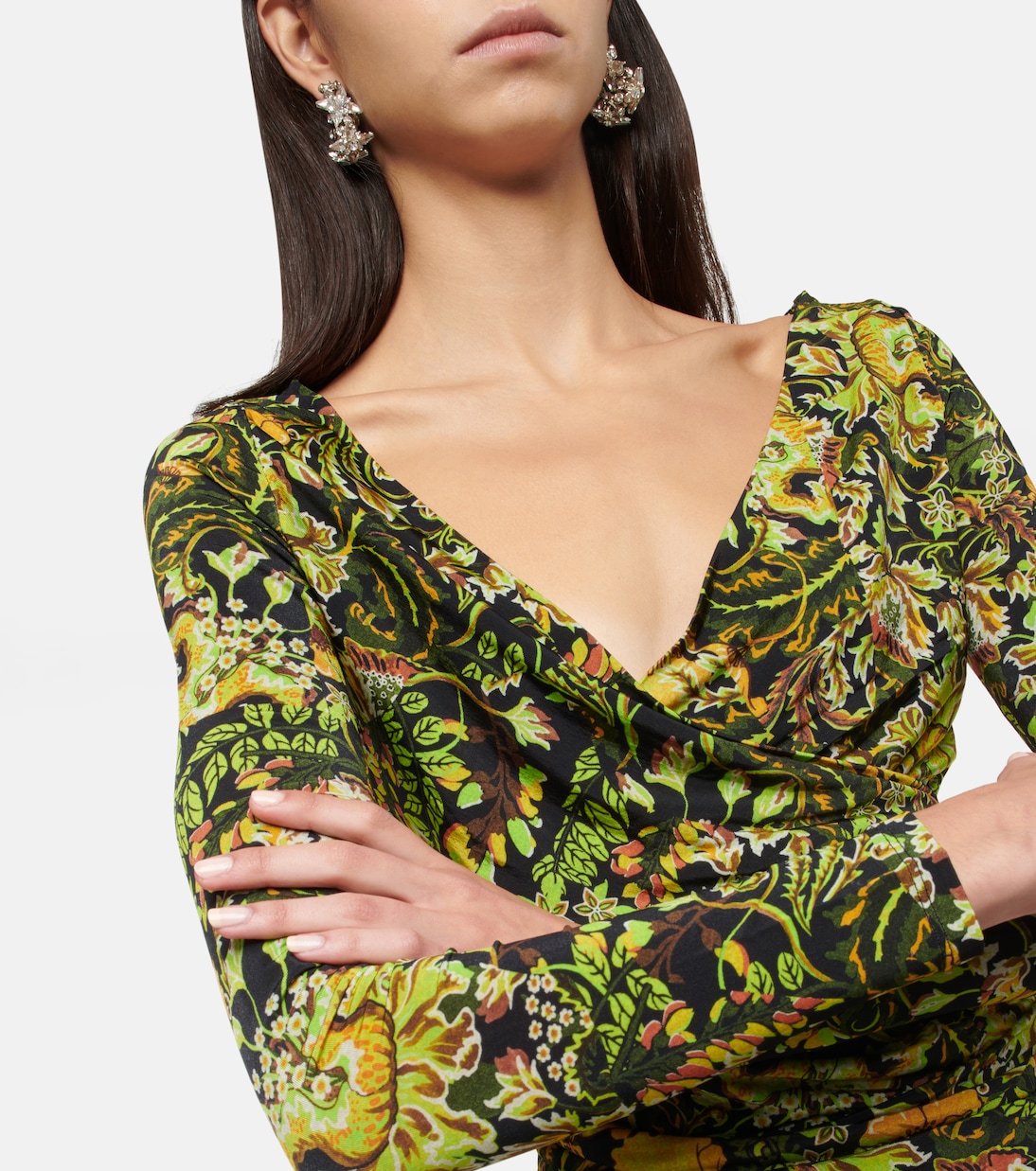 Top in jersey con stampa floreale | Dries Van Noten