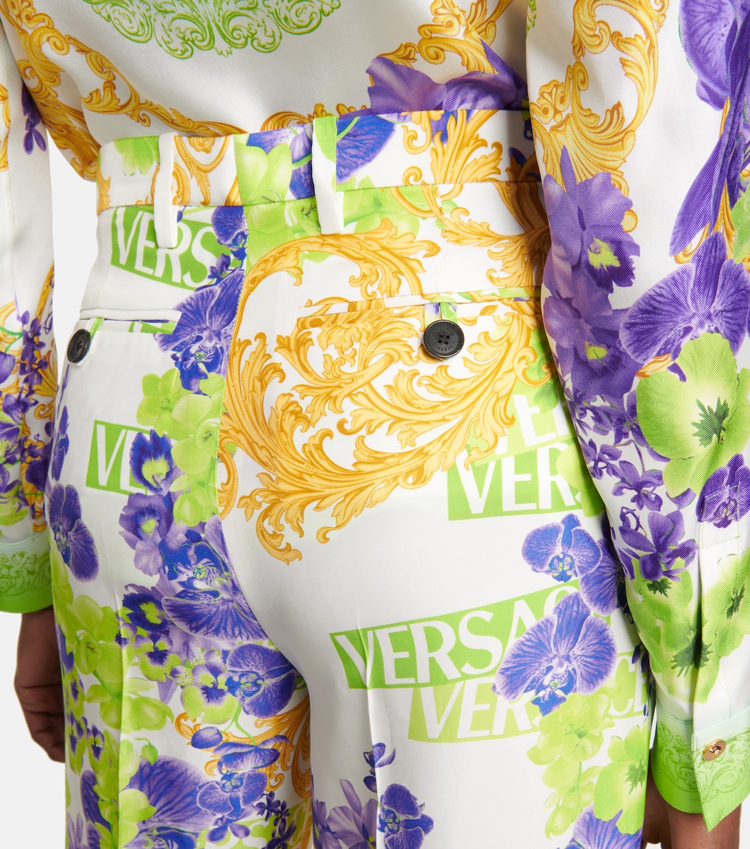 Pantalon ample à fleurs | Versace