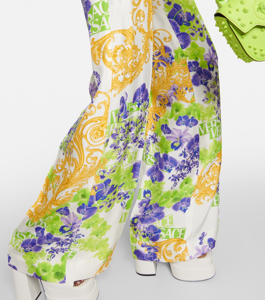 Pantalon ample à fleurs | Versace