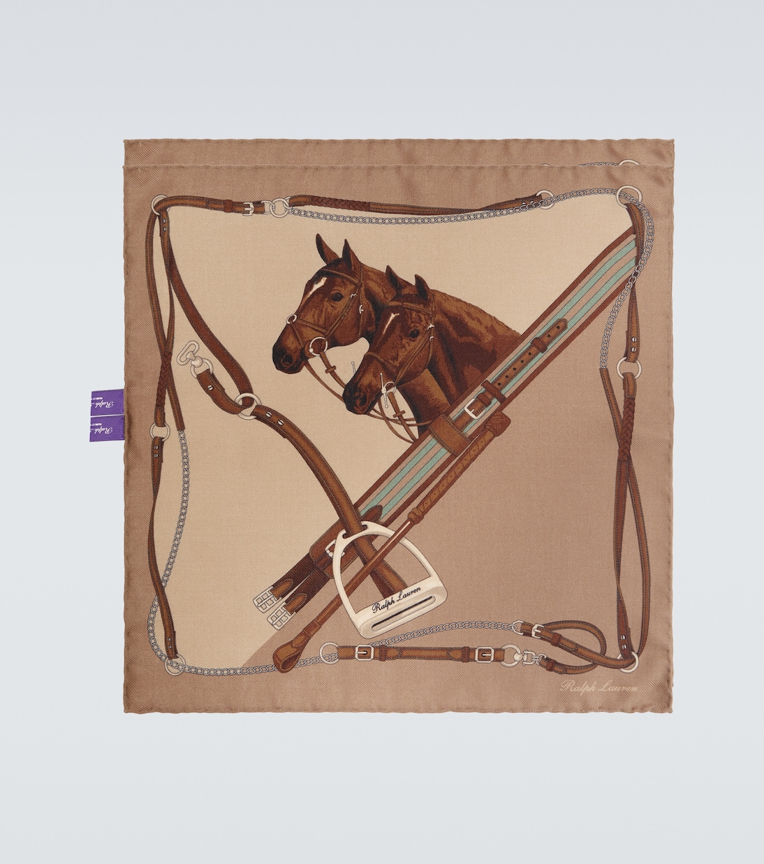 Fazzoletto in seta e cashmere con stampa | Ralph Lauren Purple Label