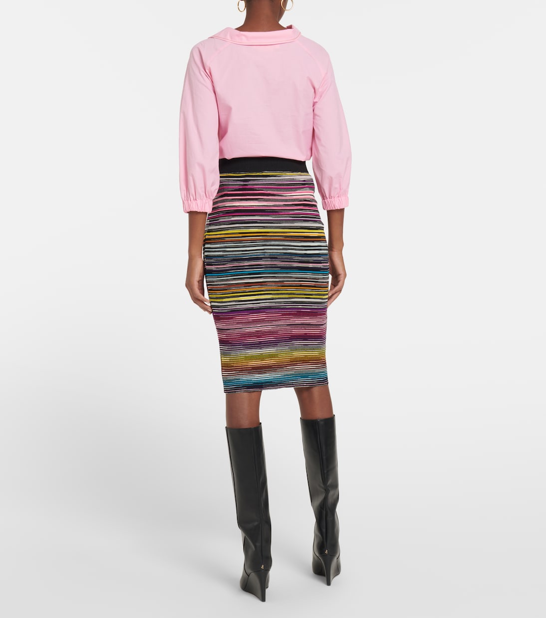 Falda midi en mezcla de lana | Missoni
