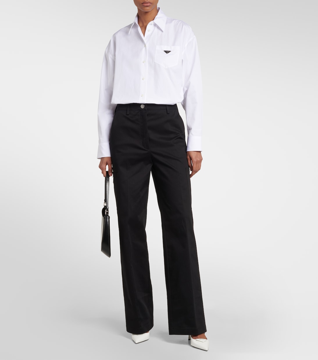 Pantalon cargo en coton mélangé | Prada