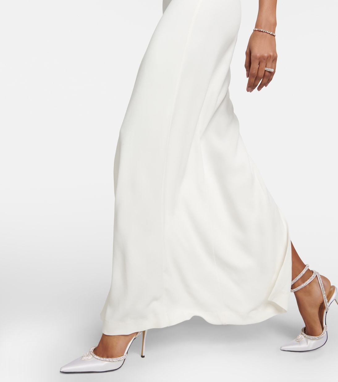 Bridal cutout crêpe gown | Nensi Dojaka