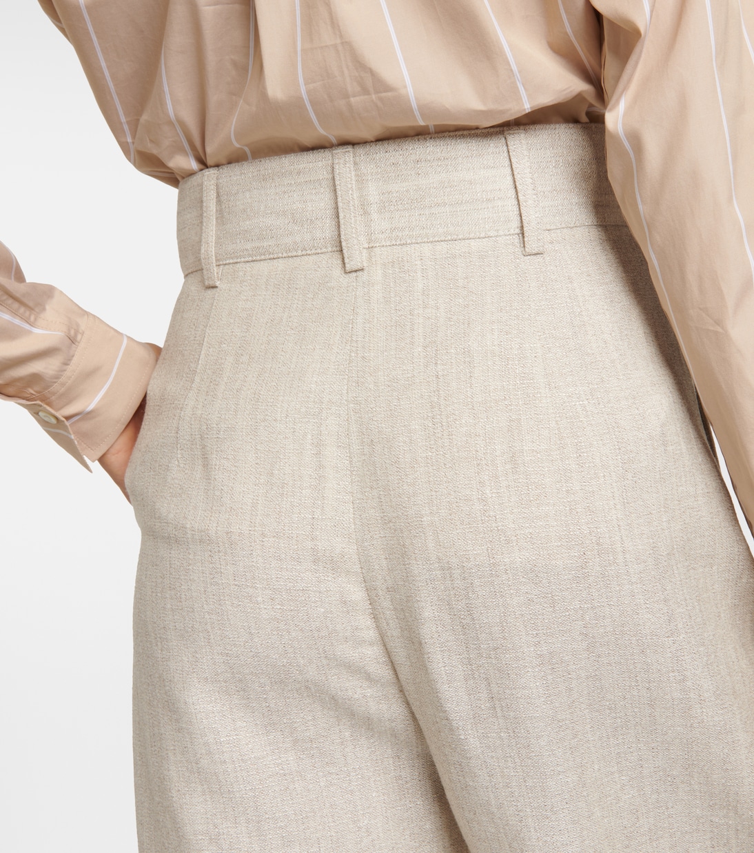 Straight wool and linen pants | Toteme