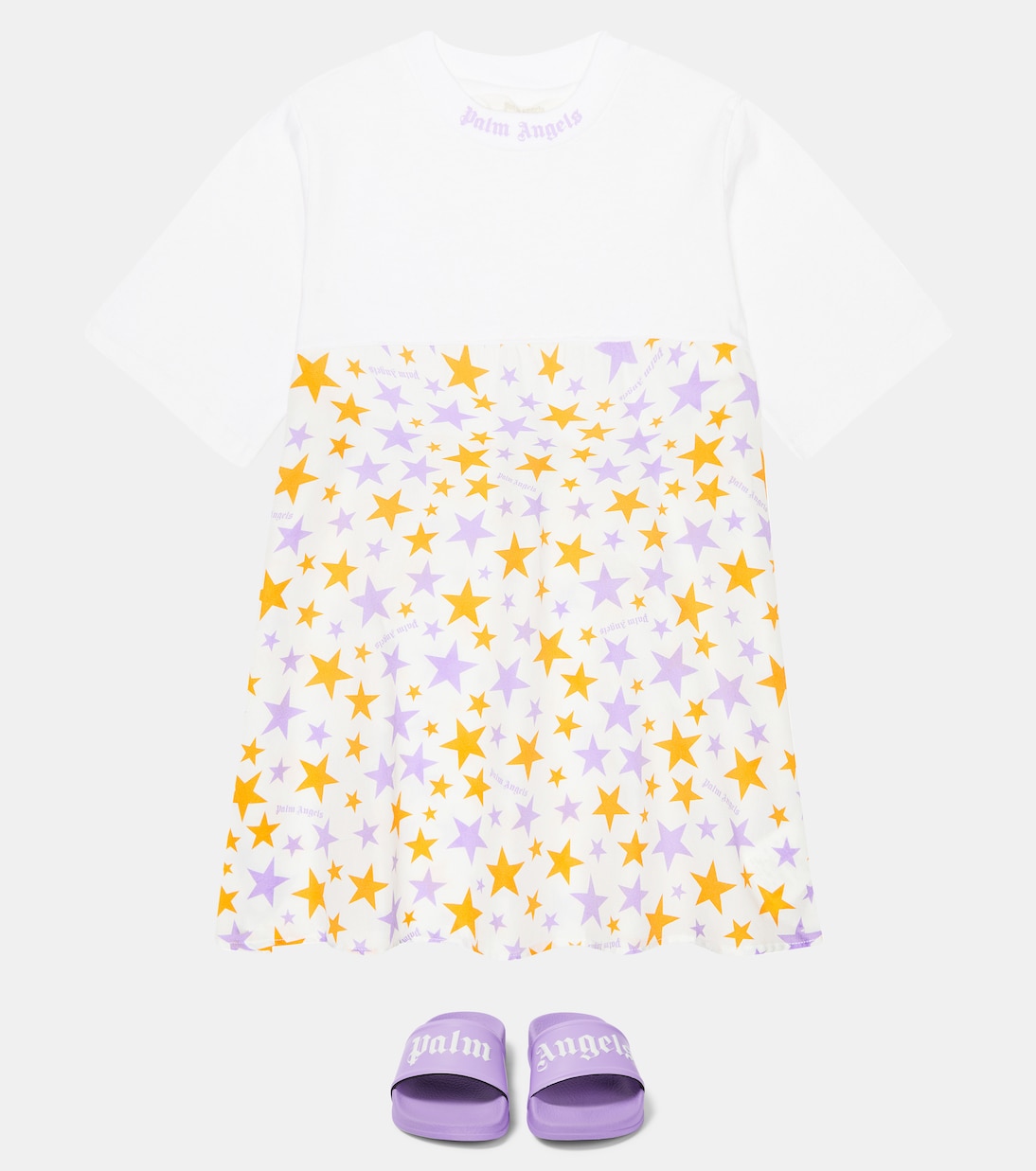 Abito in cotone con stampa | Palm Angels Kids
