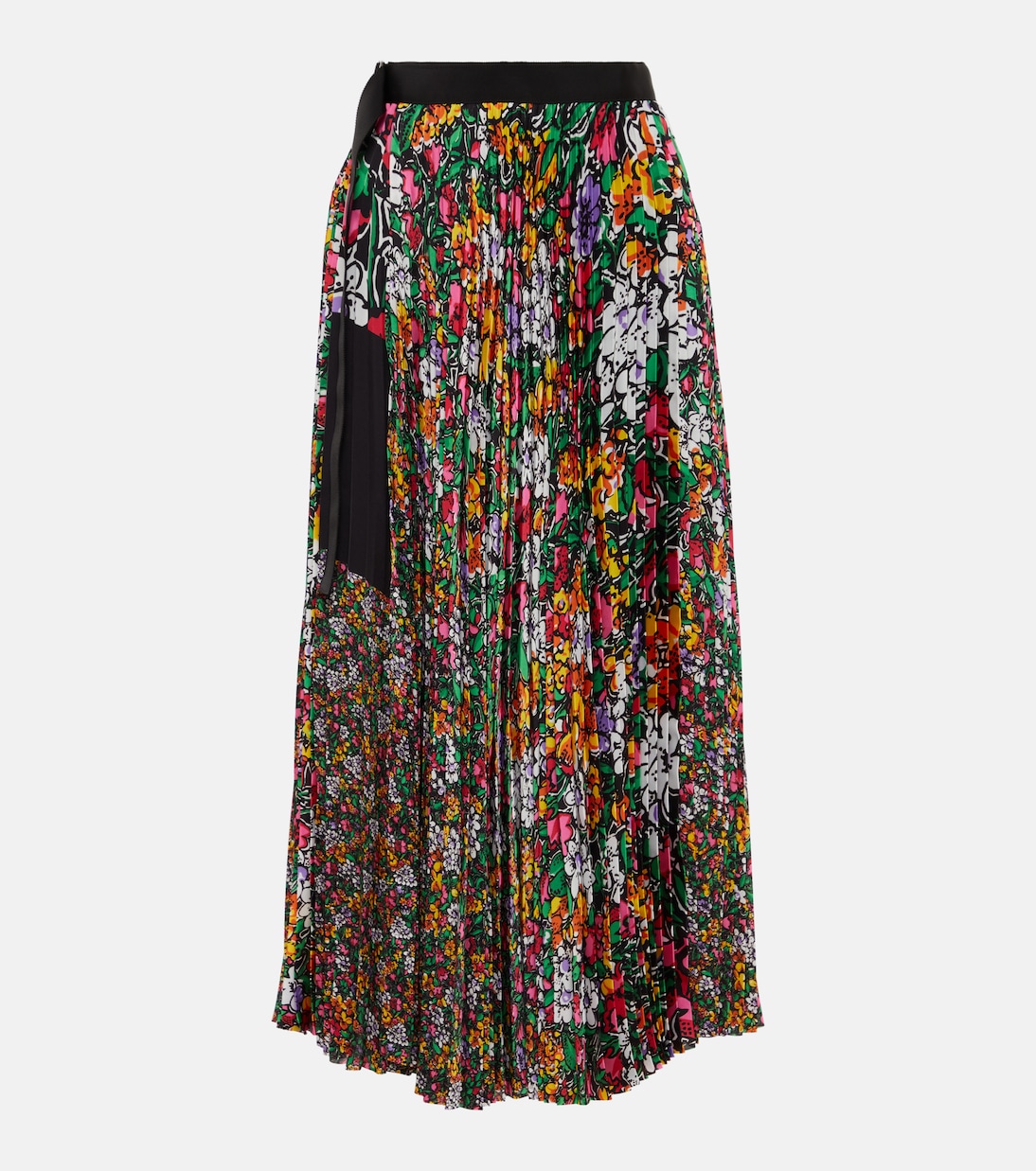 Falda midi floral de tiro alto | Sacai