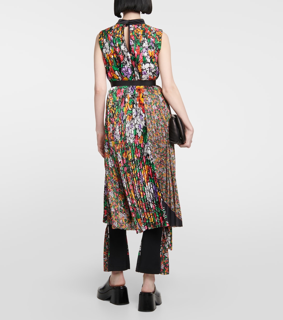 Falda midi floral de tiro alto | Sacai