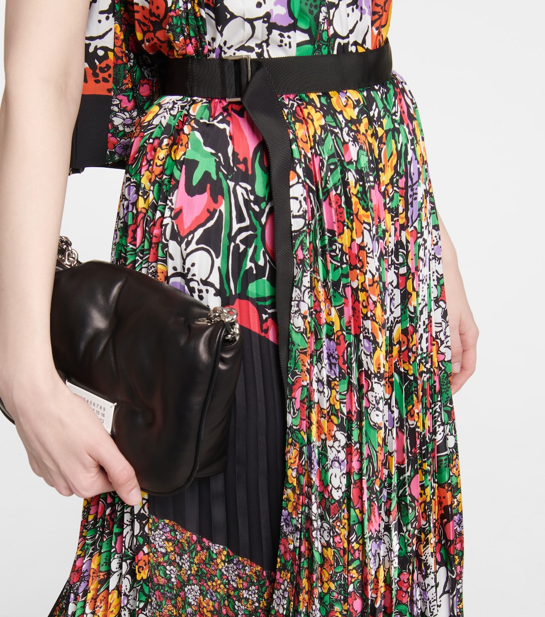 Falda midi floral de tiro alto | Sacai
