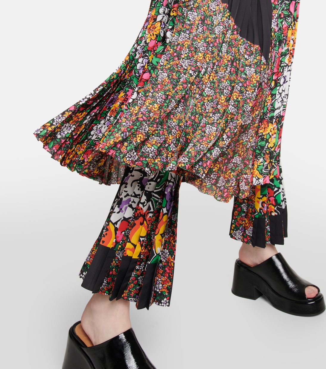 Falda midi floral de tiro alto | Sacai