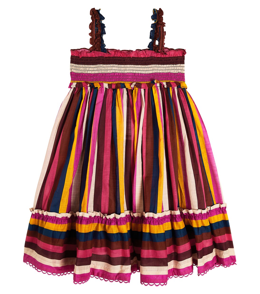 Abito Clover in cotone a righe | Zimmermann Kids