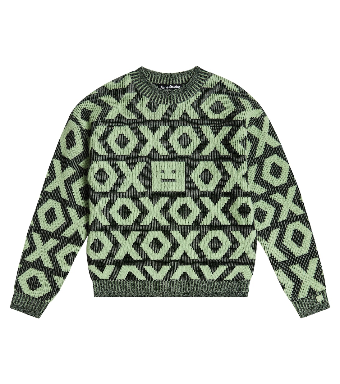 Pullover in lana e cotone con logo | Acne Studios Kids