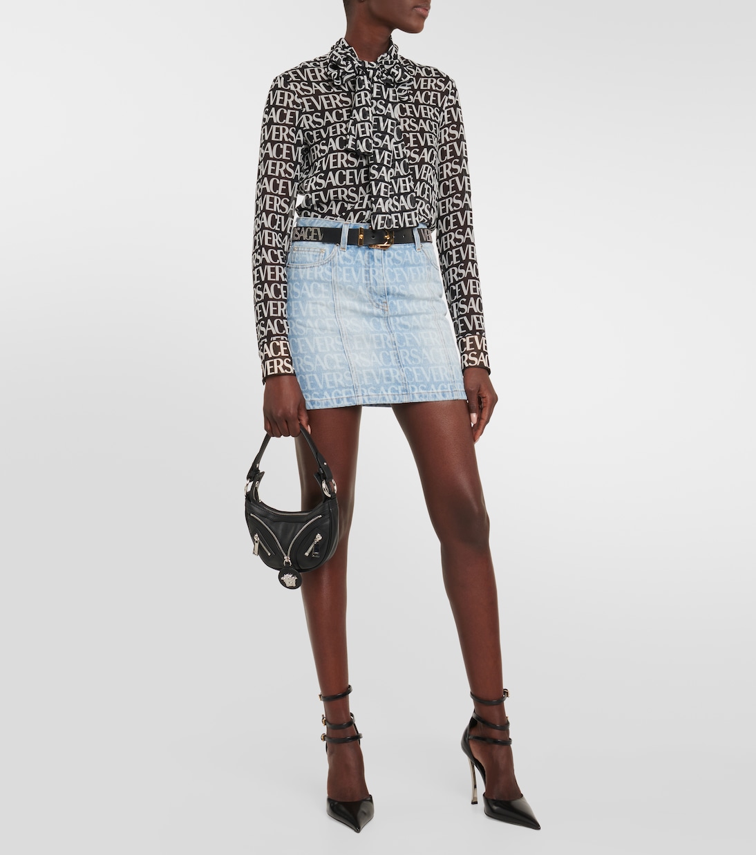 Minifalda denim Versace Allover | Versace
