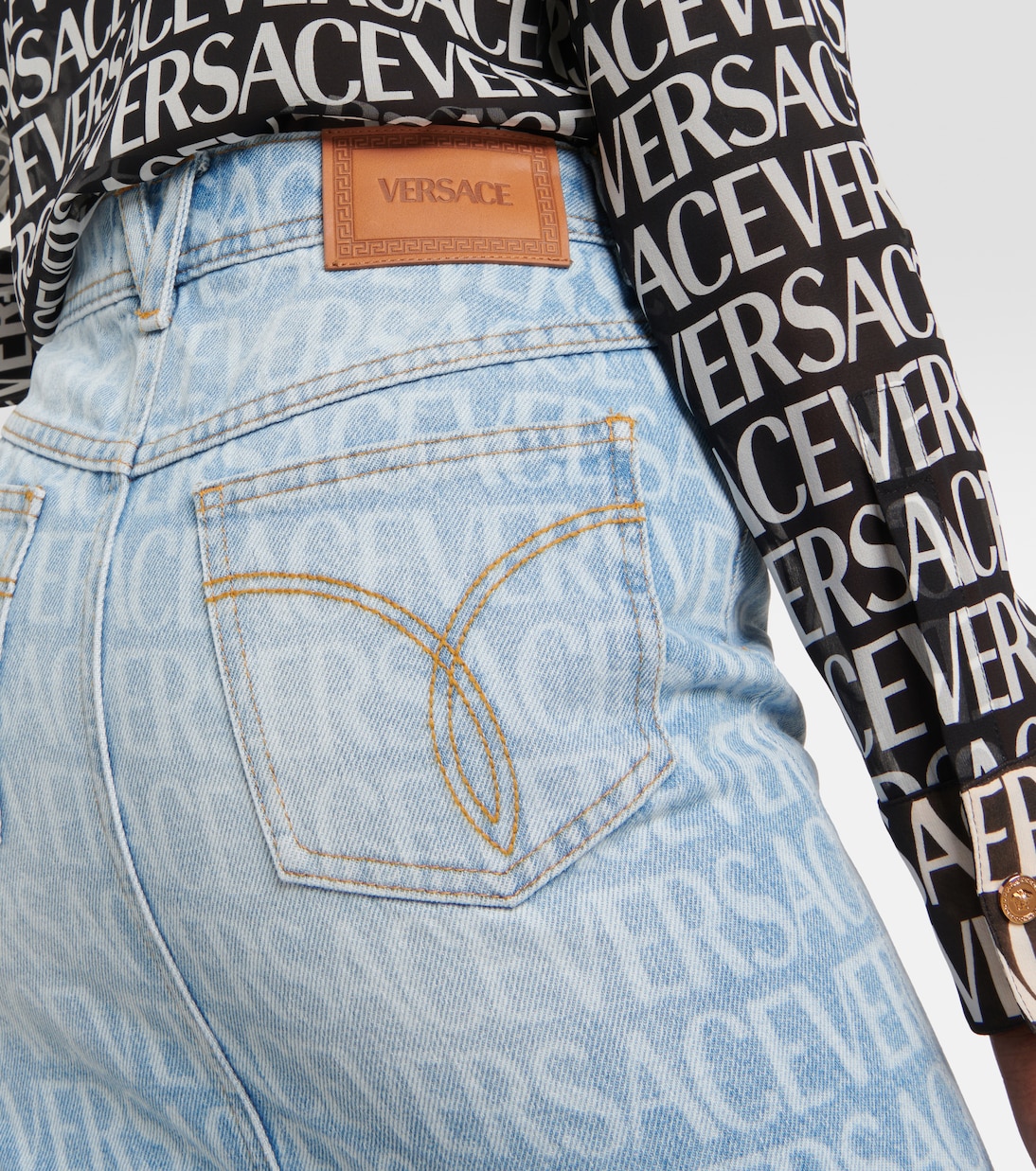 Minifalda denim Versace Allover | Versace