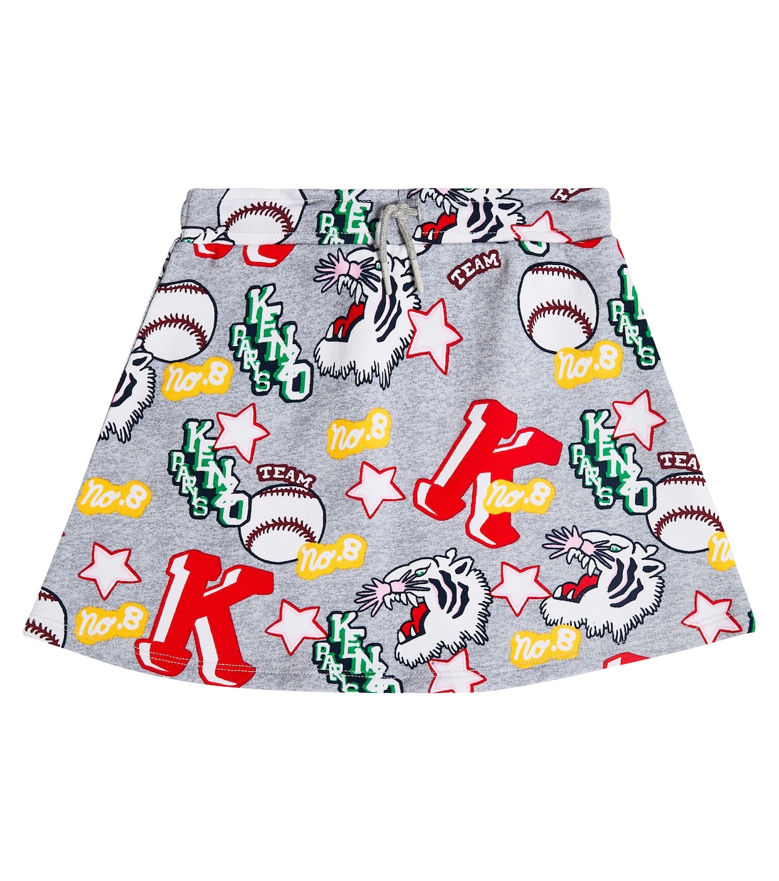 Gonna in cotone con stampa | Kenzo Kids