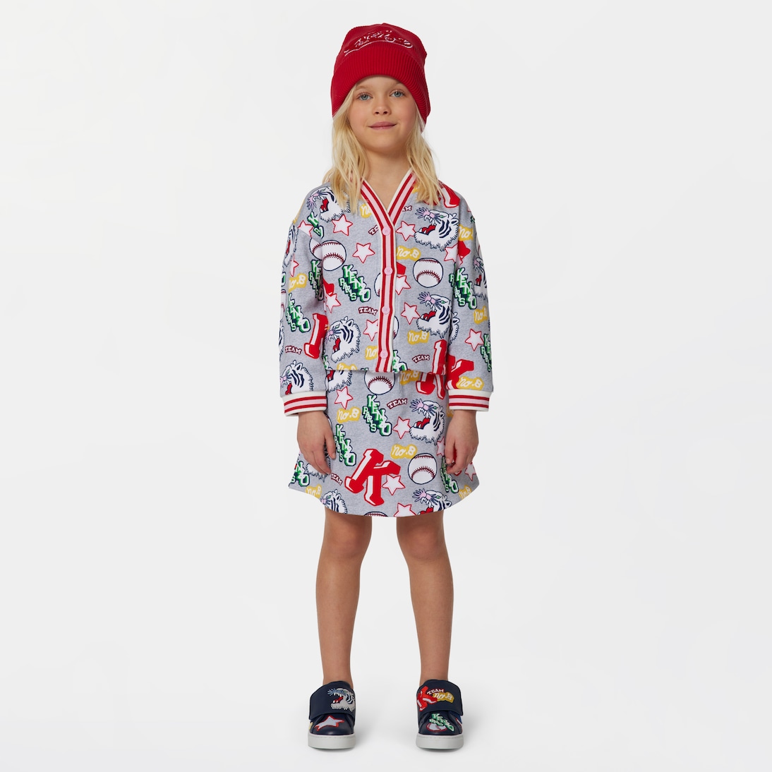 Gonna in cotone con stampa | Kenzo Kids