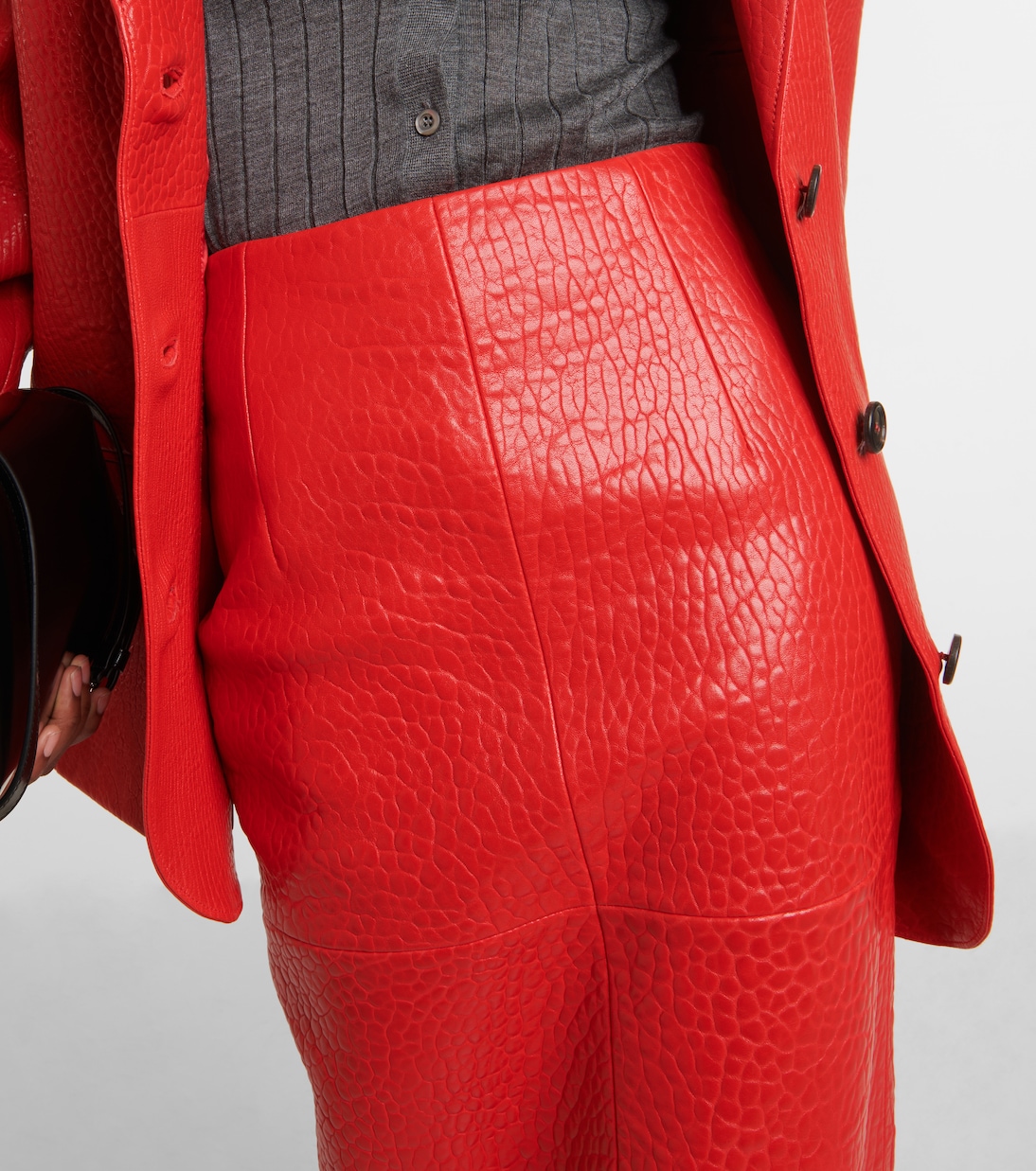 Falda Lápiz de Cuero Prada para Estilo Juvenil