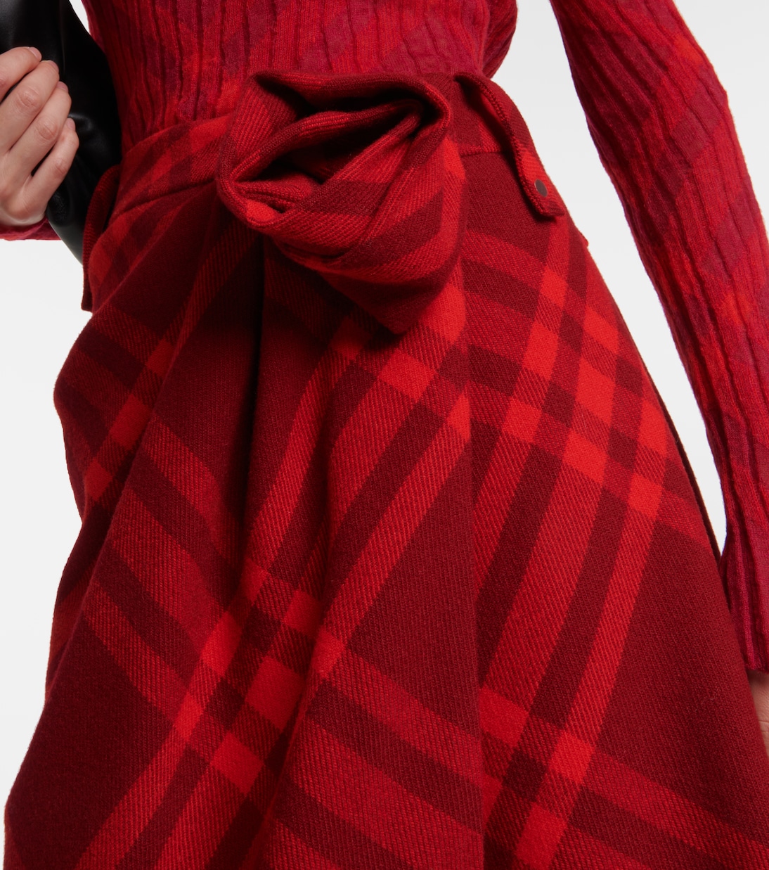 Burberry Check wool midi skirt | Burberry