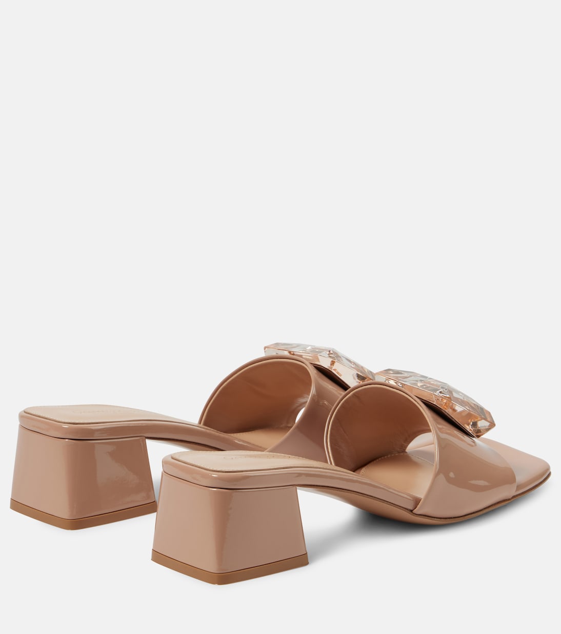 Verzierte Pantoletten Jaipur 55 aus Lackleder | Gianvito Rossi