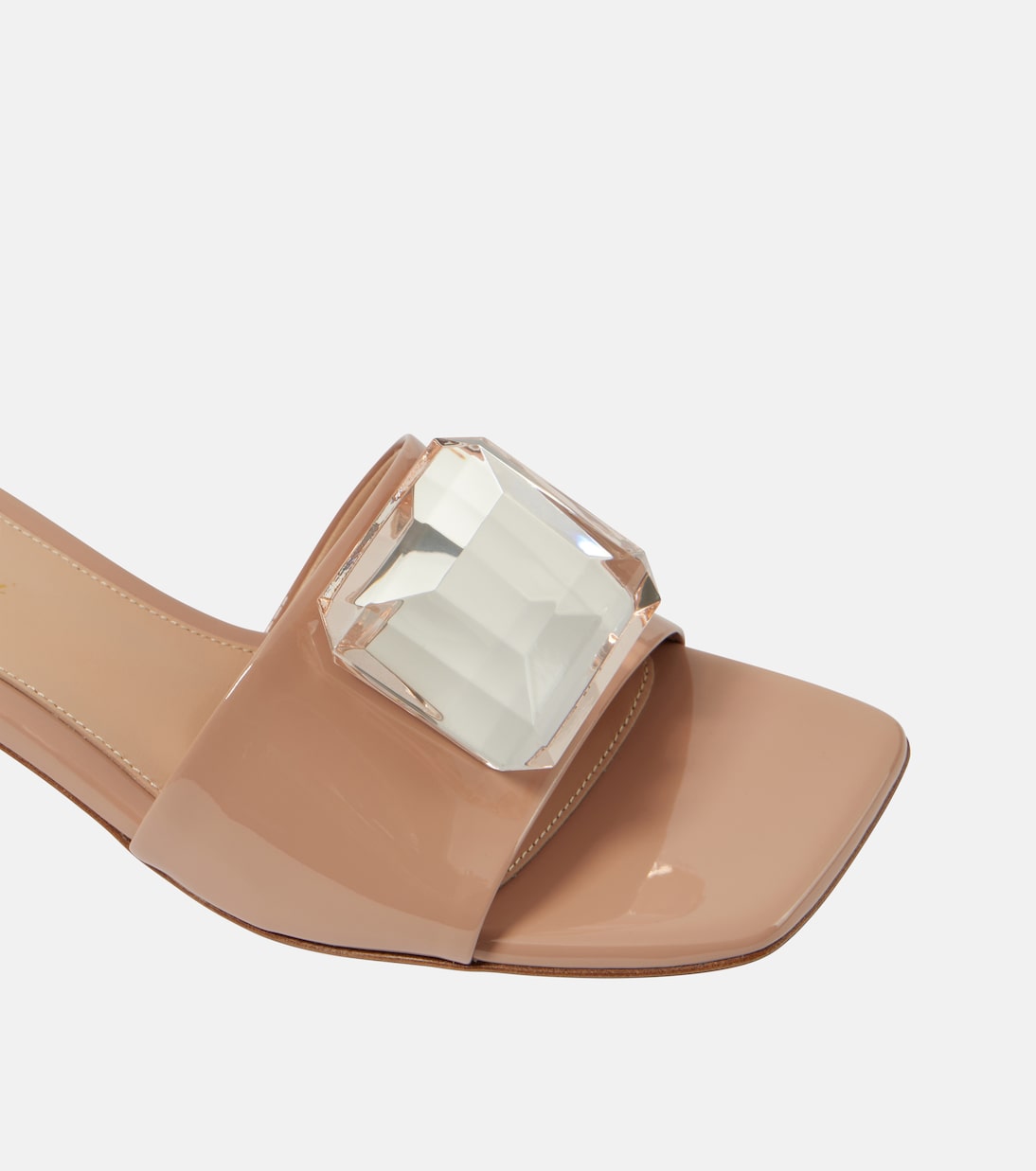 Verzierte Pantoletten Jaipur 55 aus Lackleder | Gianvito Rossi