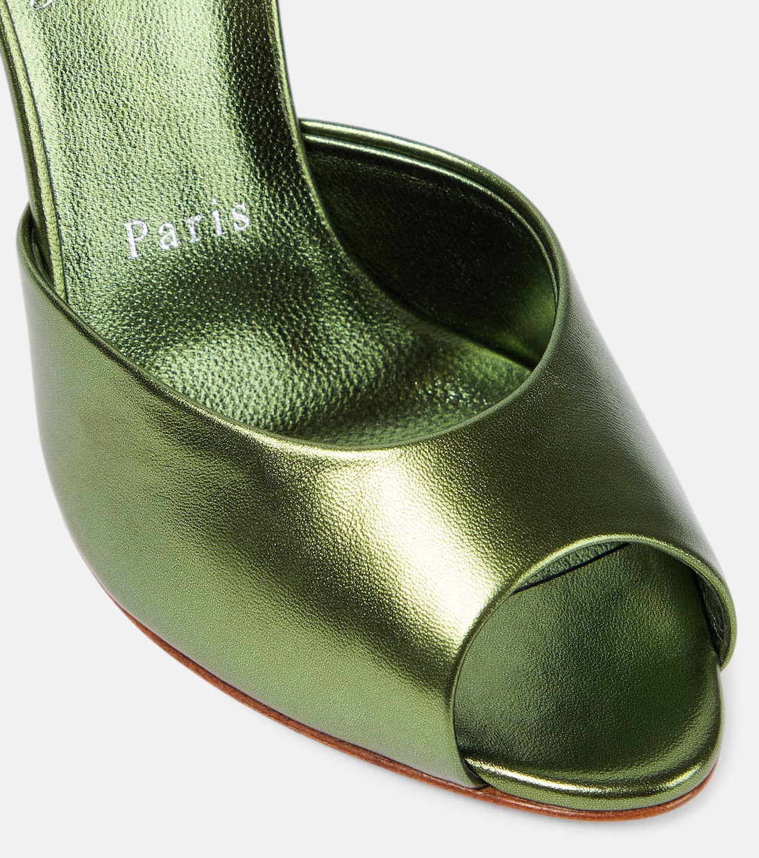 Pantoletten Me Dolly 100 aus Metallic-Leder | Christian Louboutin