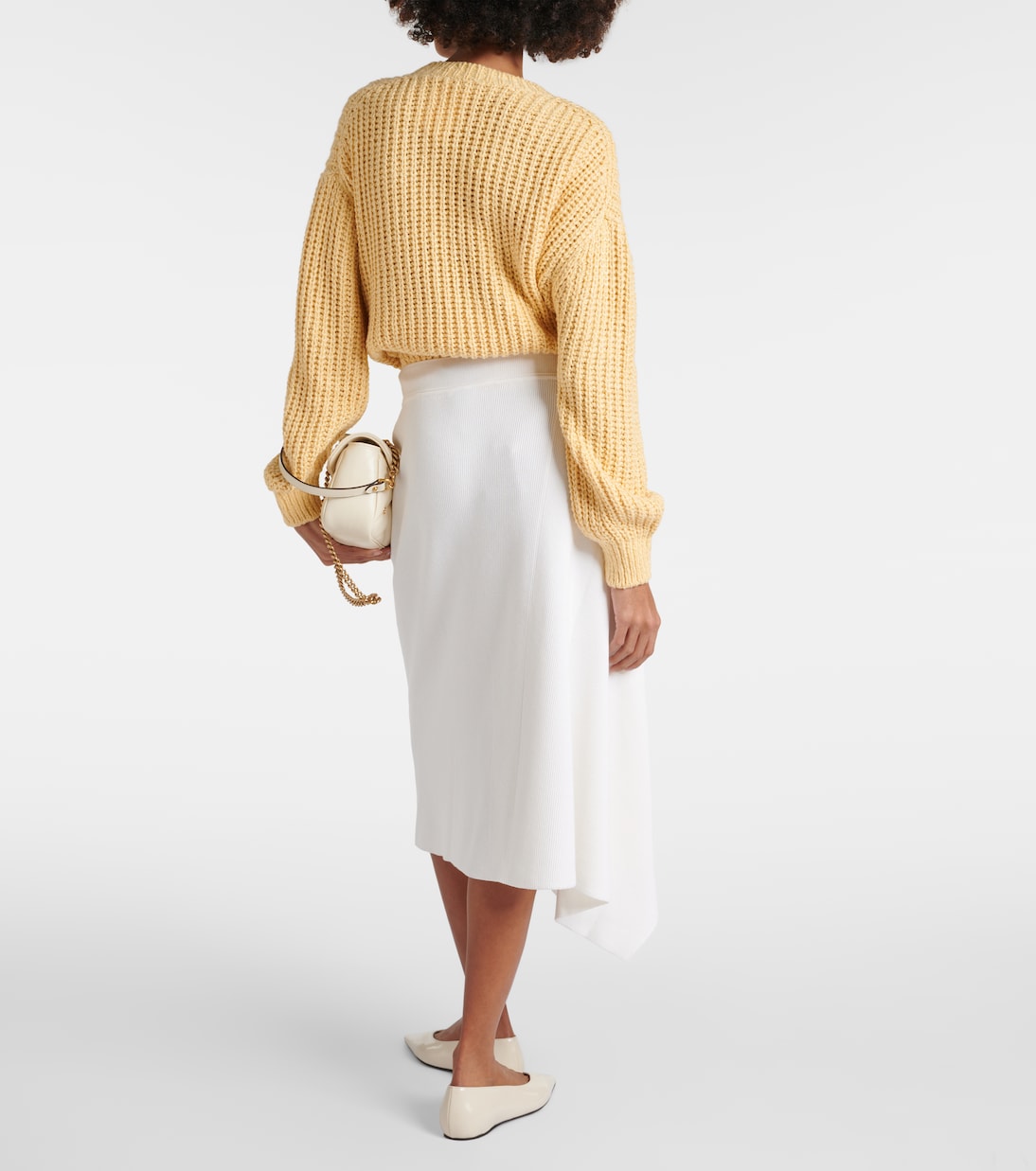 Falda midi Tazawa de algodón asimétrica | Loro Piana