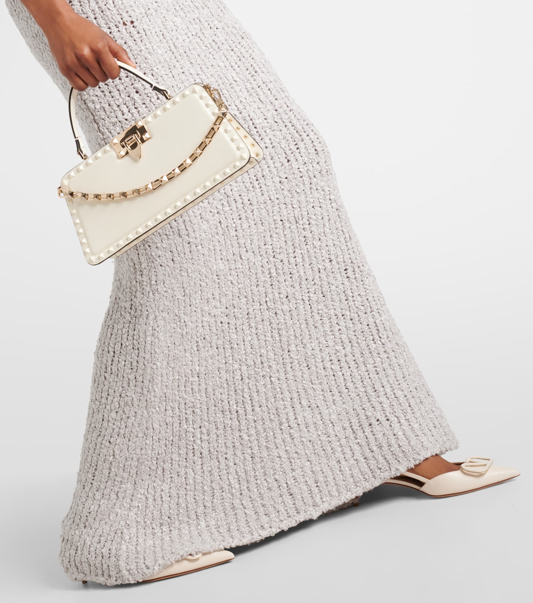 Abito lungo in bouclé di seta | Valentino