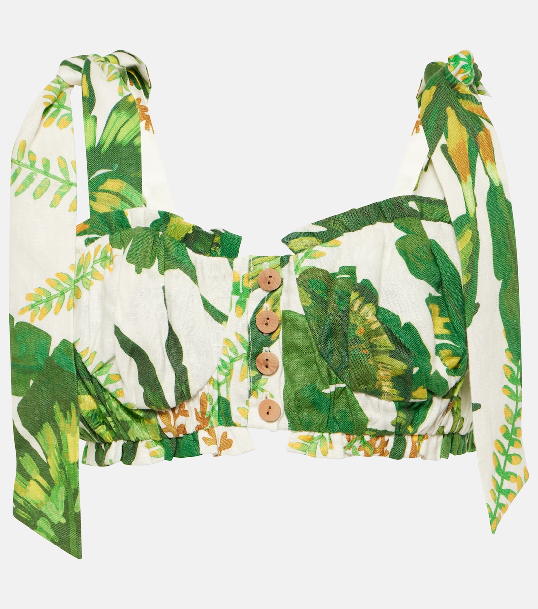 Top in lino con stampa floreale | Farm Rio