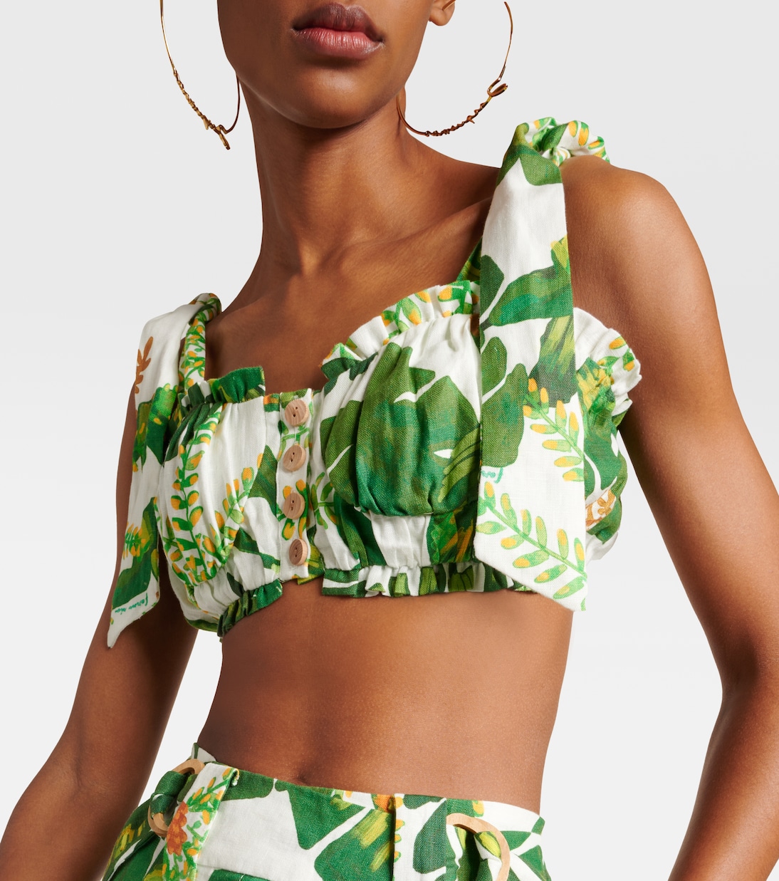 Top in lino con stampa floreale | Farm Rio