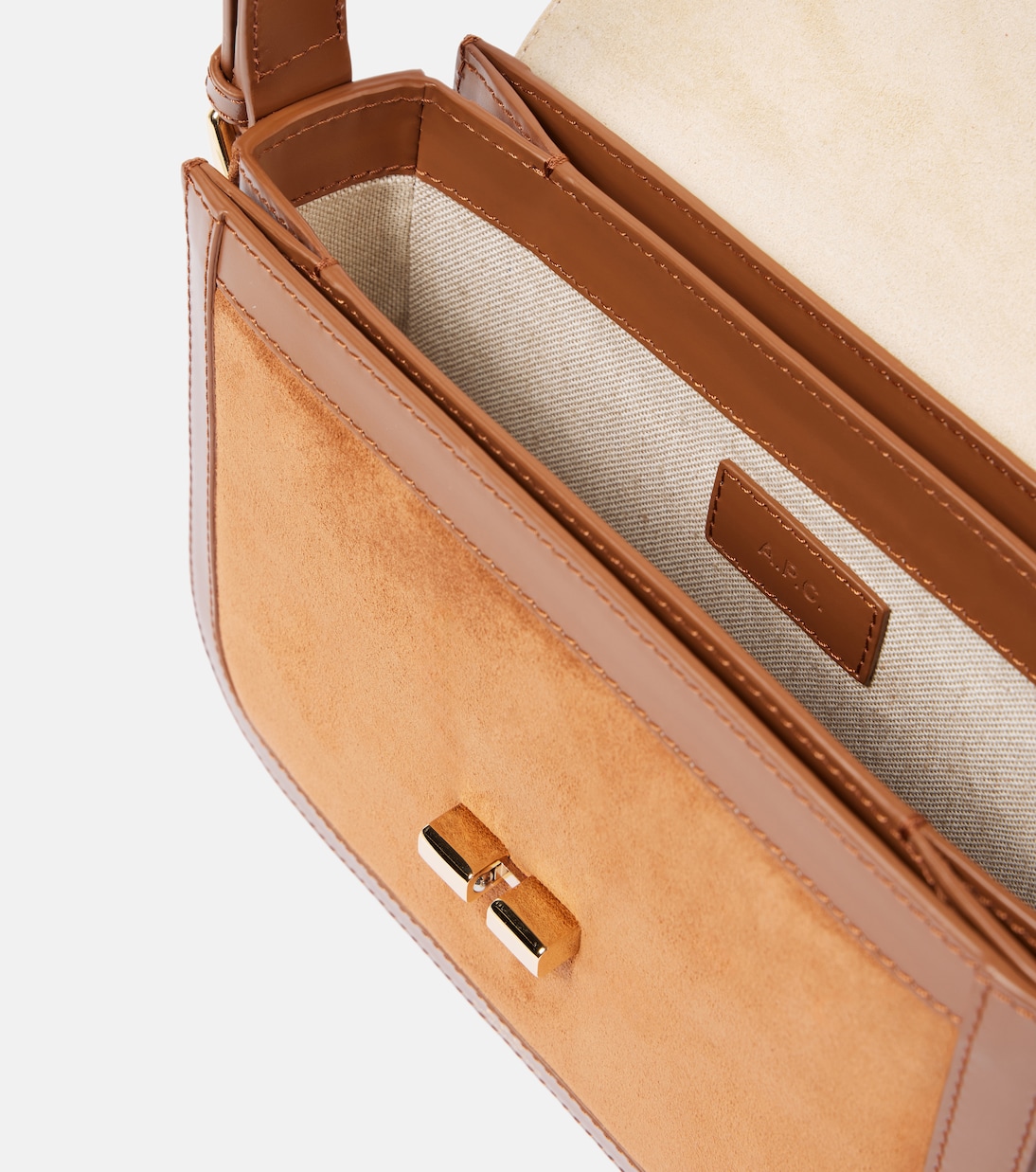 Sac Grace Small en cuir et daim | A.P.C.