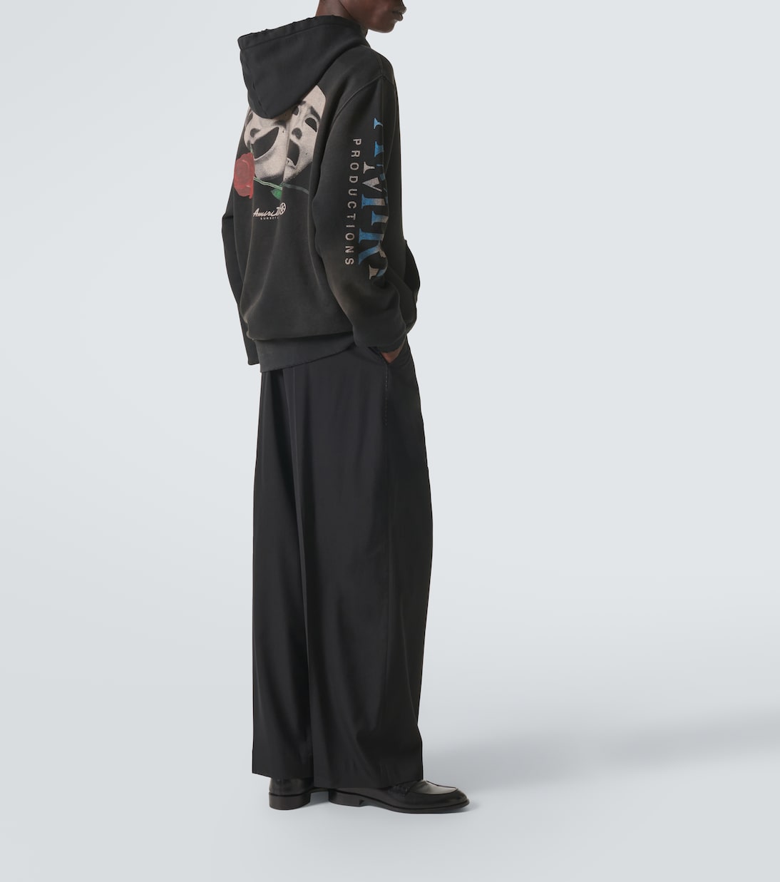 Felpa Theatre Masks in cotone con cappuccio  | Amiri
