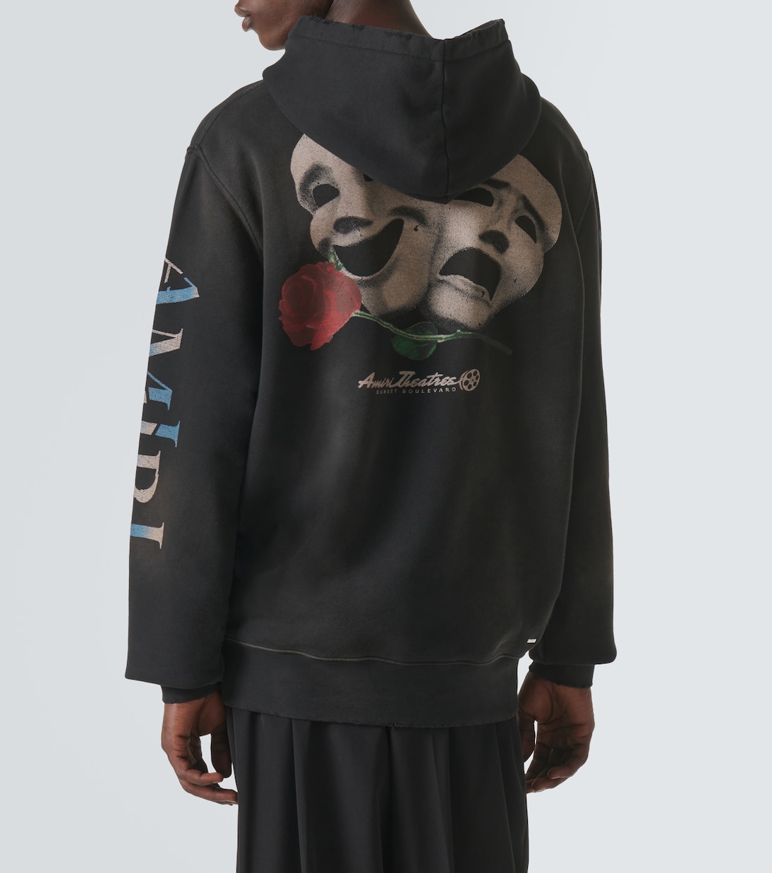 Felpa Theatre Masks in cotone con cappuccio  | Amiri