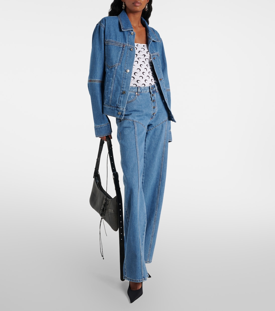 Top bustier Moon imprimé | Marine Serre