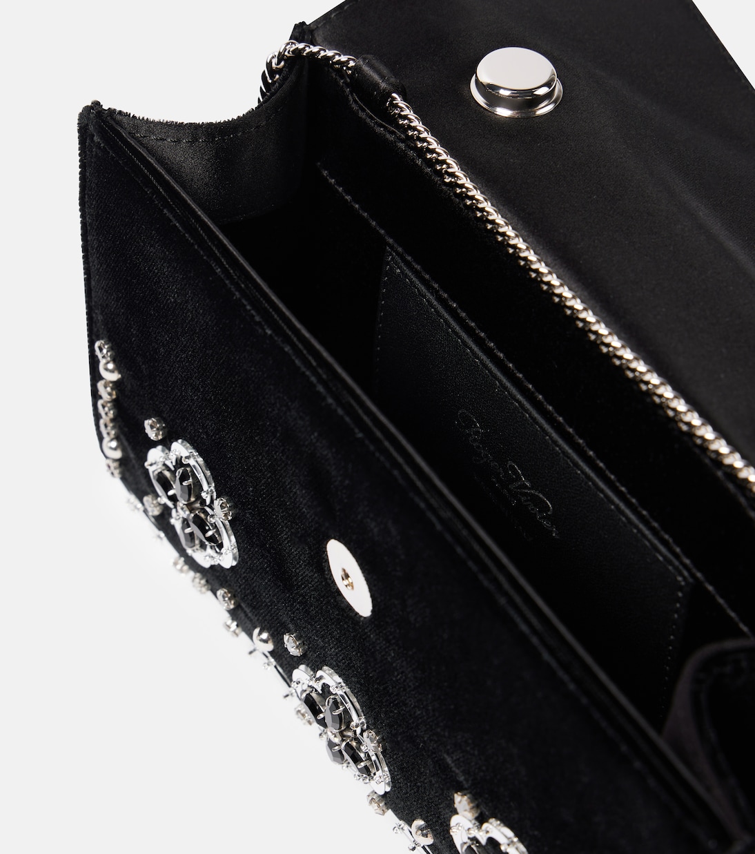 Jewel Efflorescence embellished velvet tote bag | Roger Vivier