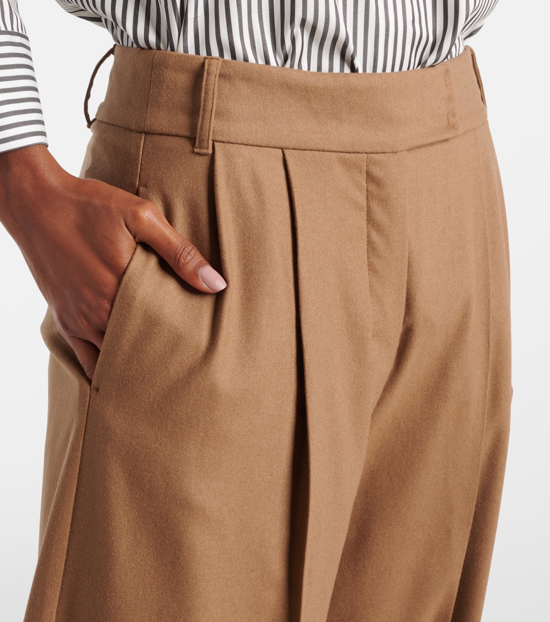 Carmen wool flannel wide-leg pants | 'S Max Mara