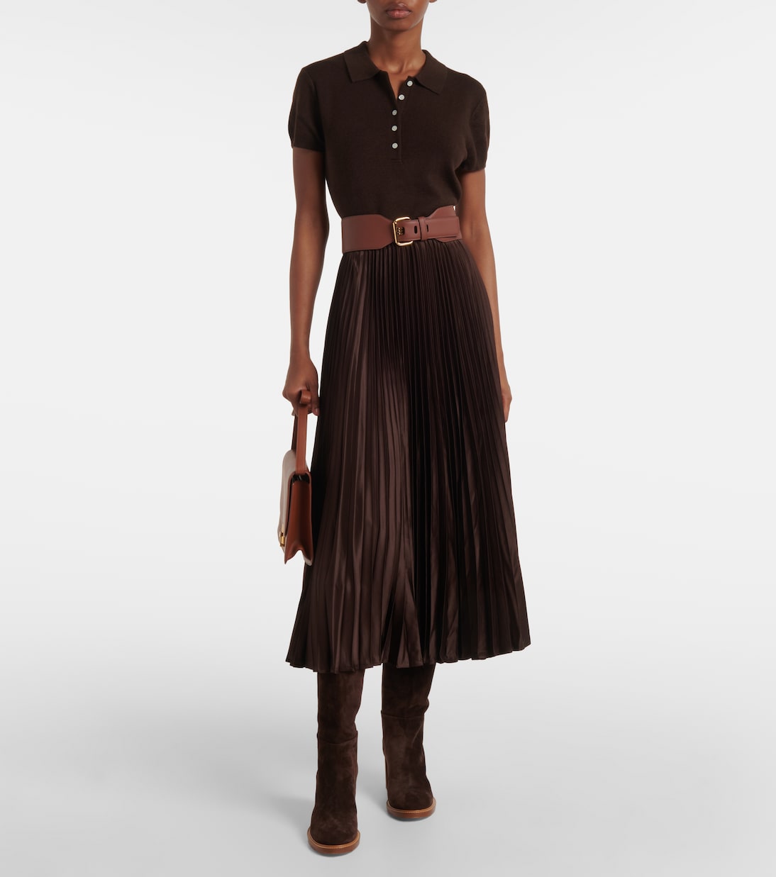 Vestido de Polo Elegante en Lana, Seda y Cachemira de Ralph Lauren para Jóvenes