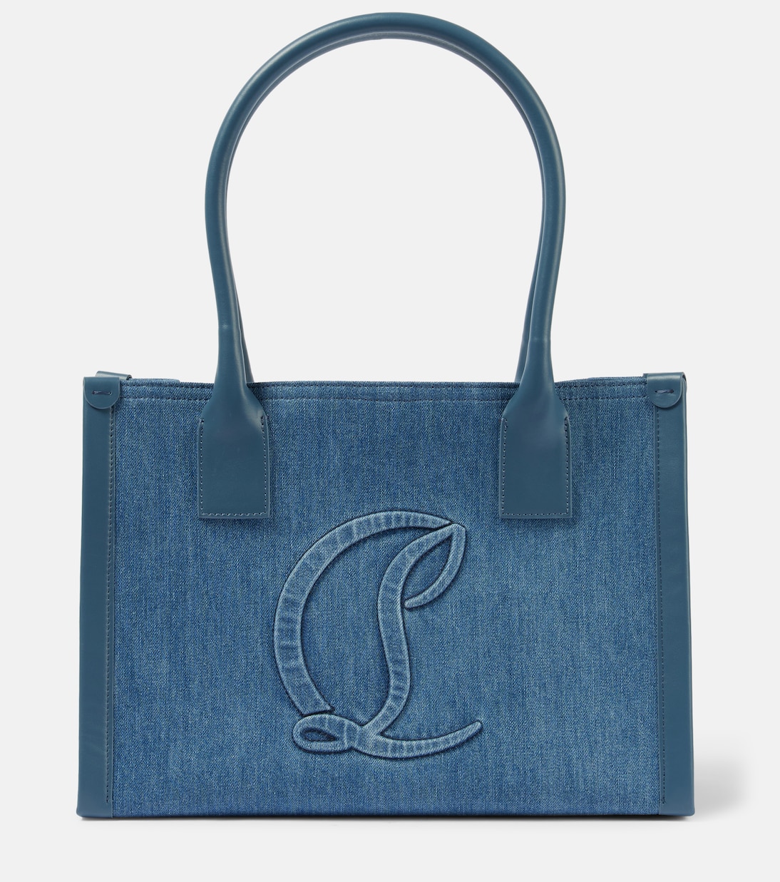 Borsa By My Side E/W Large in denim | Christian Louboutin