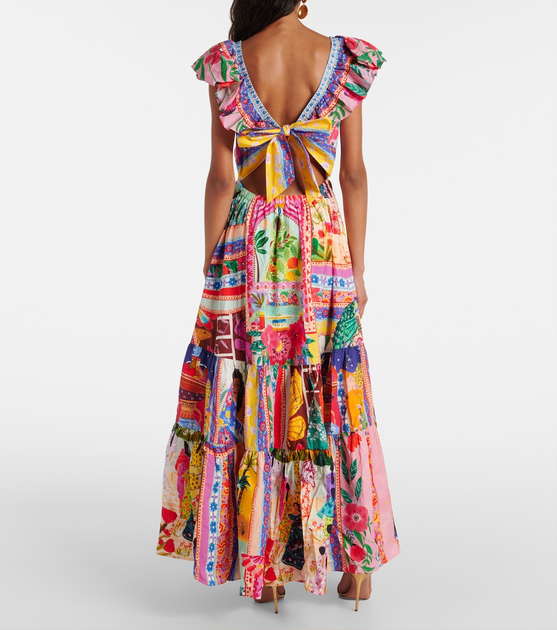 Abito lungo in cotone con cut-out | Camilla