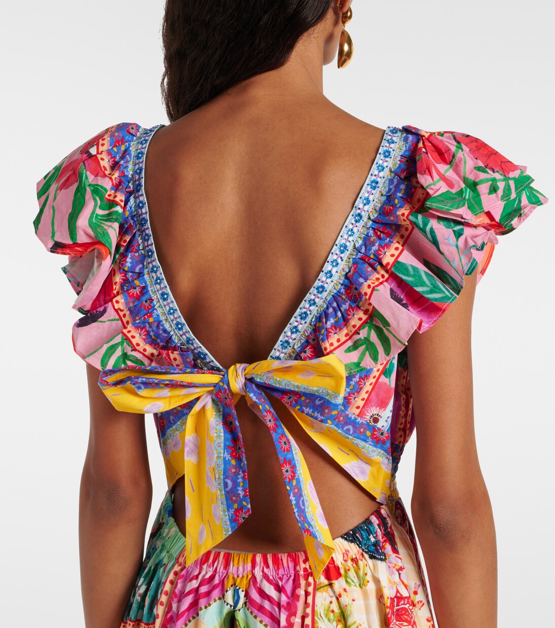 Abito lungo in cotone con cut-out | Camilla