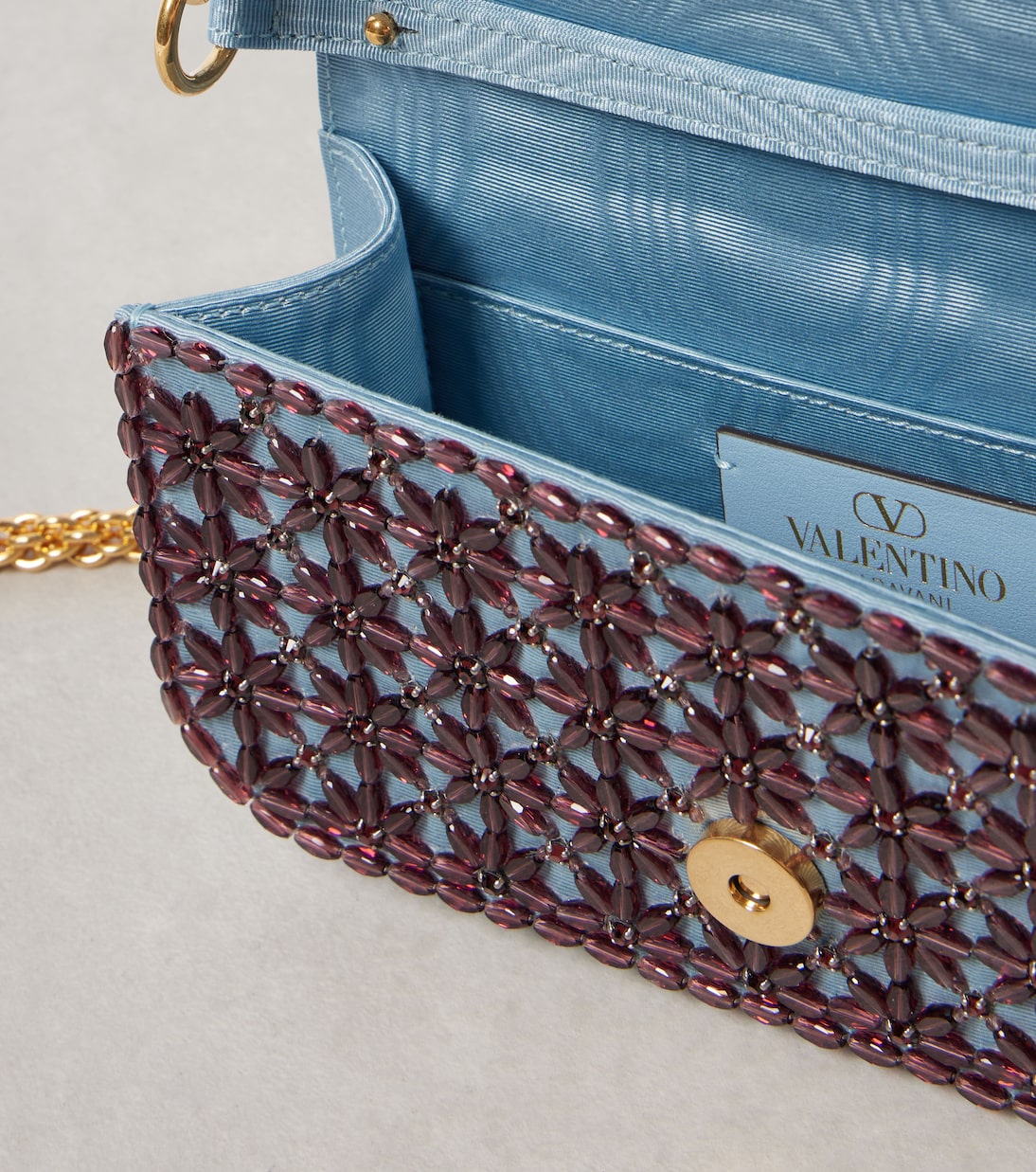 Borsa a spalla Locò Small in moiré | Valentino Garavani