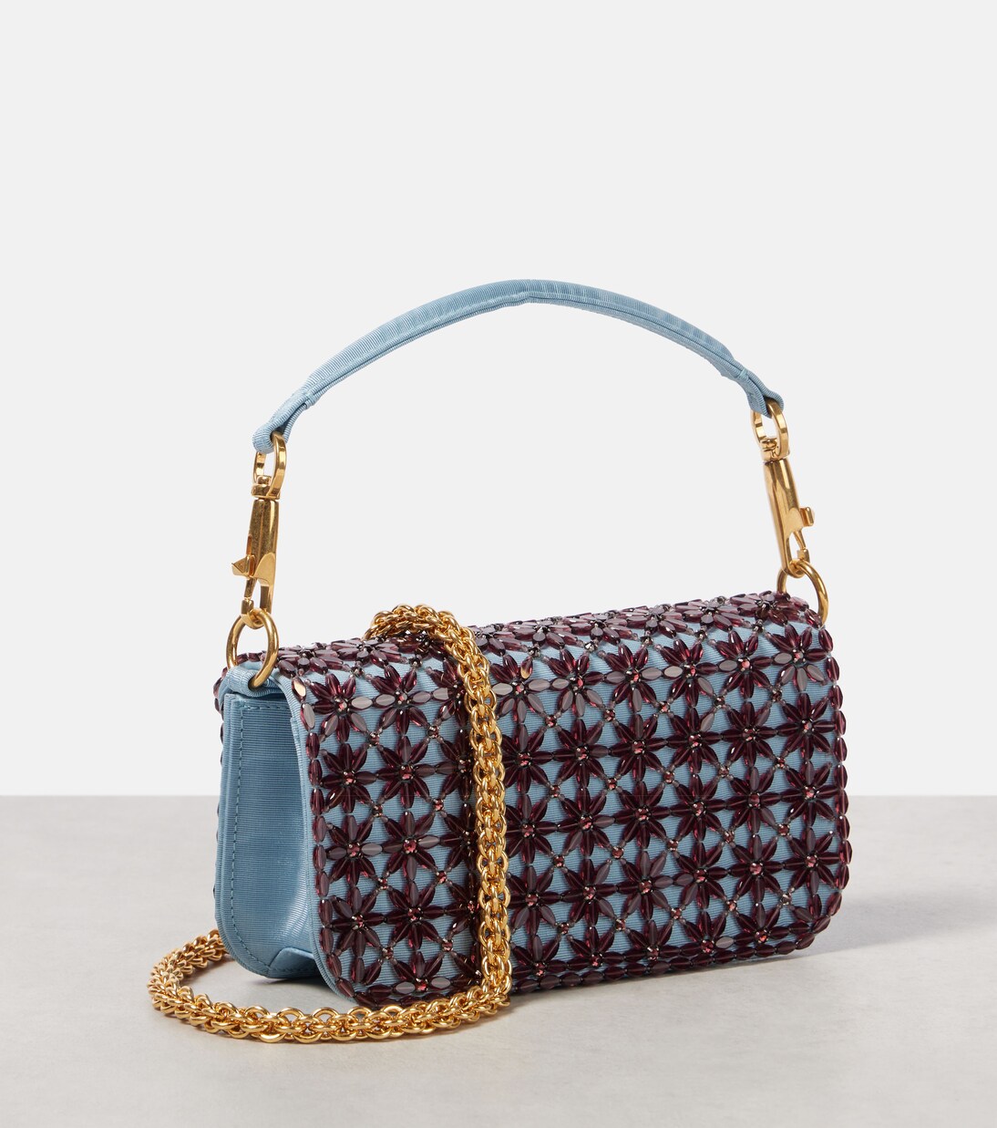 Borsa a spalla Locò Small in moiré | Valentino Garavani