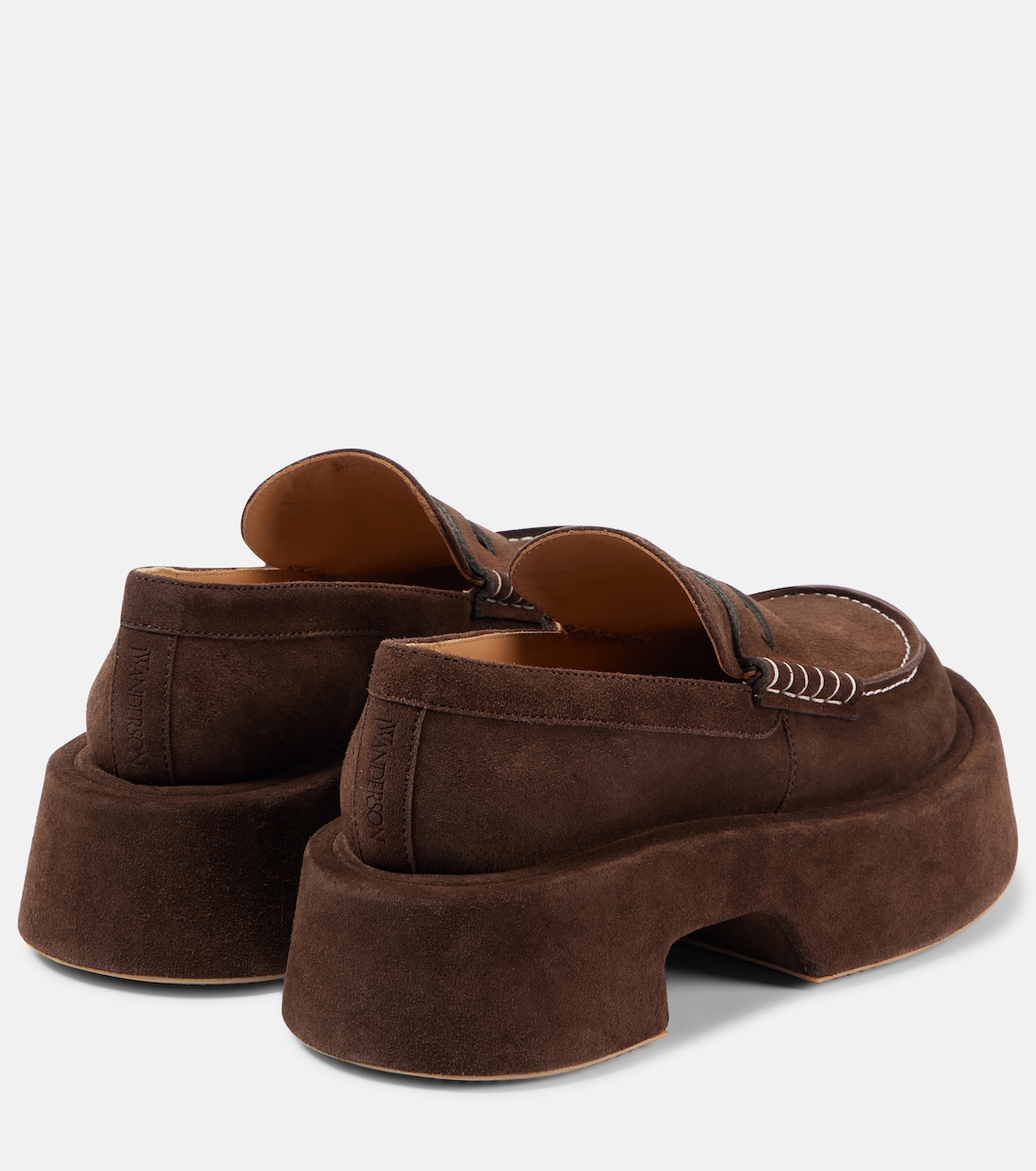 JW ANDERSON Loafers con plateau in pelle scamosciata per un look giovane e trendy