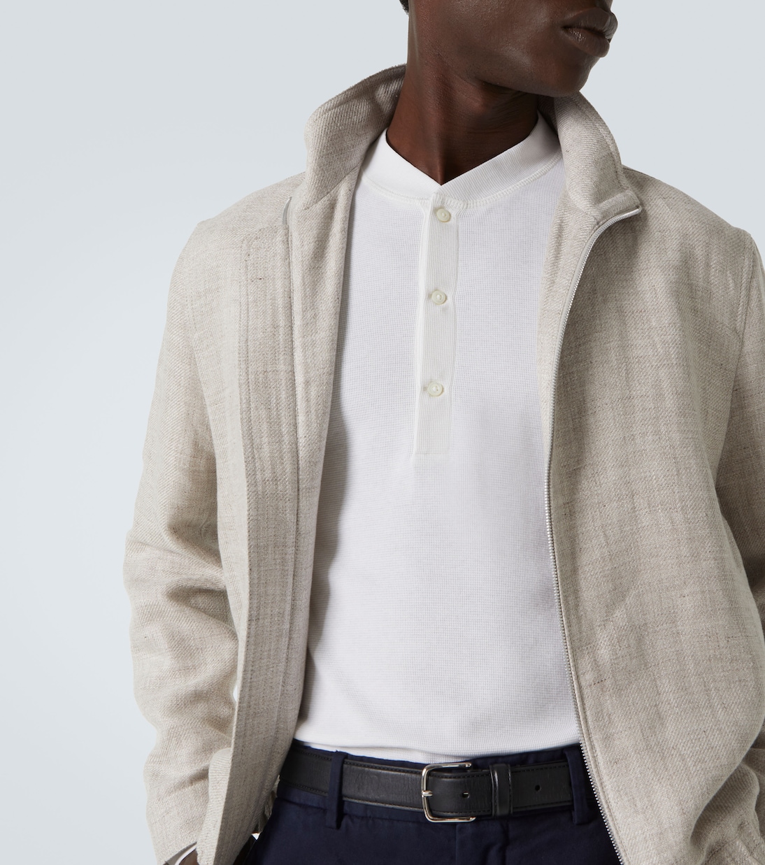 Top in cotone e seta con bottoni | Brunello Cucinelli