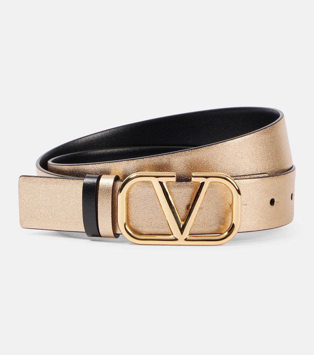 VLogo metallic leather belt | Valentino Garavani