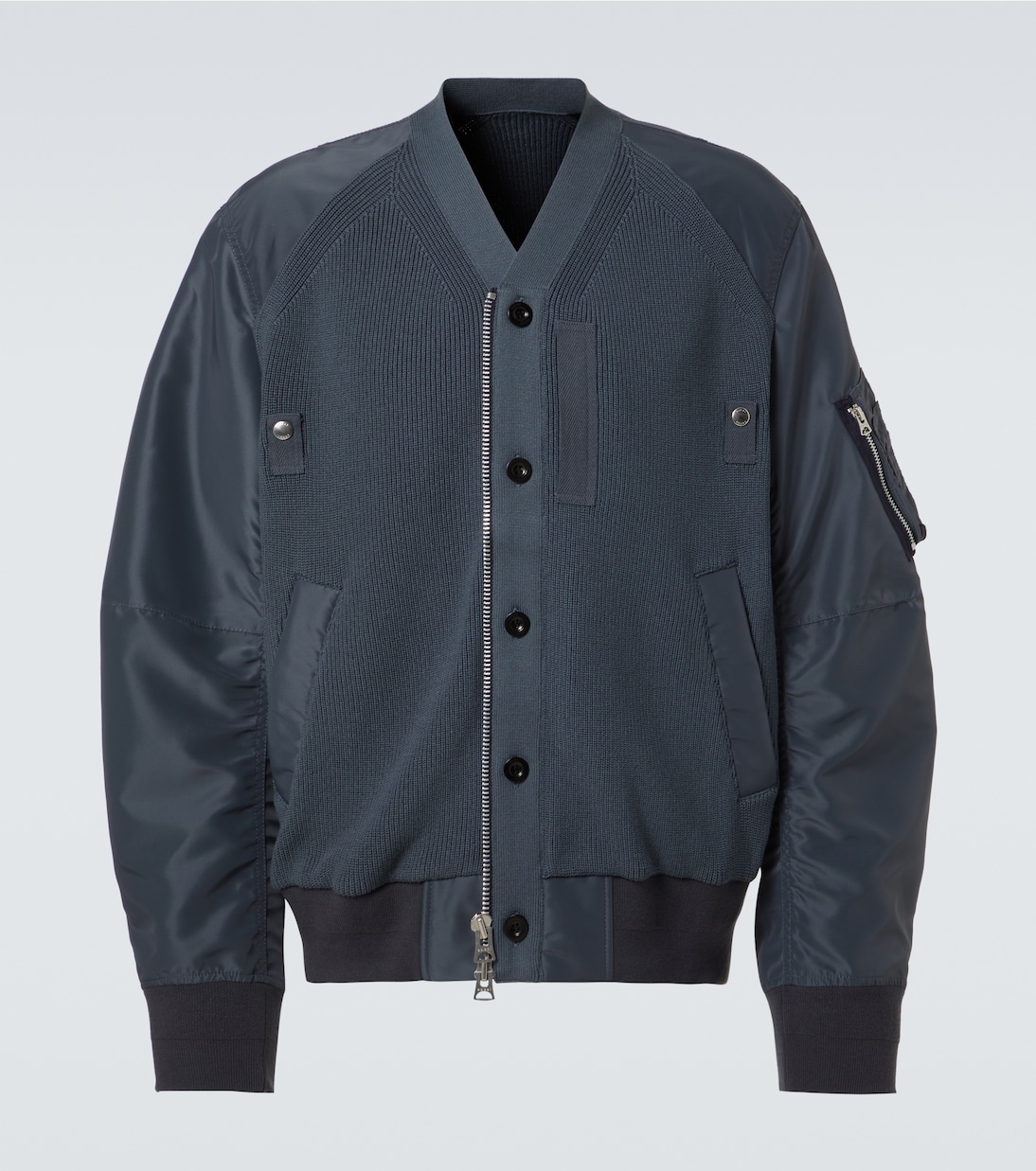Paneled knitted twill blouson | Sacai