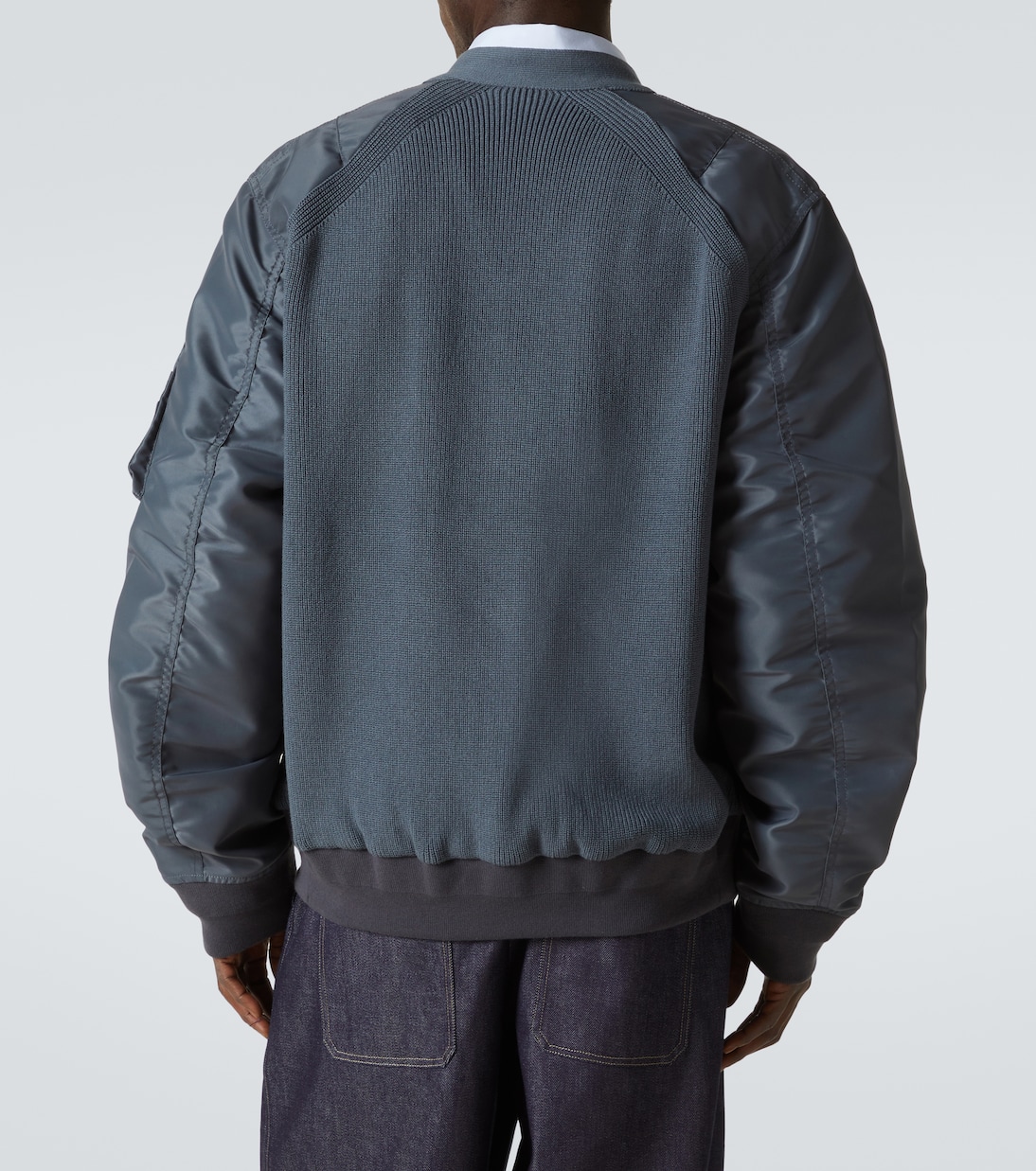 Paneled knitted twill blouson | Sacai
